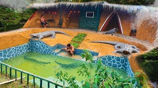 Dig To Build Swiming Pool Crocodile Around The Secret Underground House