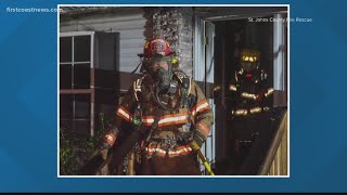 HEROIC | St. Johns County firefighters rescue dog from burning home