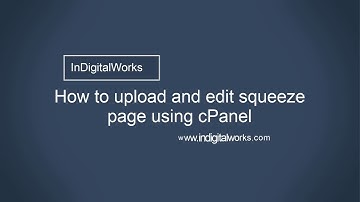 Method 1: Create a squeeze page using cPanel