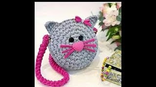 #كروشيه شنطة بناتى مدورة للعيد موديل crochet bag