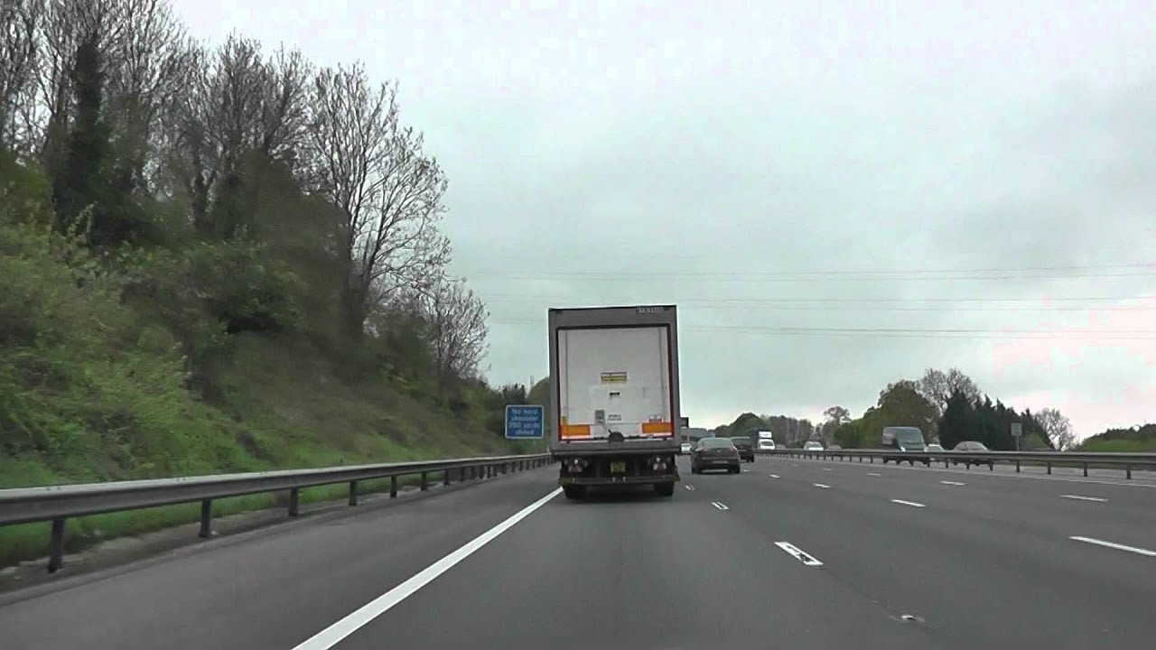 Driving On The M5 Motorway J17 (Cribbs Causeway) To J21 (WestonSuperMare), England 4th May