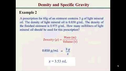 Density calculations