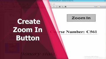How to Create Zoom In Button in pdf by using adobe acrobat pro