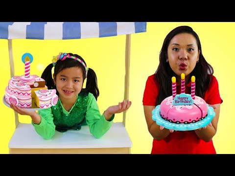 Jannie Pretend Play Baking with Happy Birthday Day Cake & Kitchen Toys