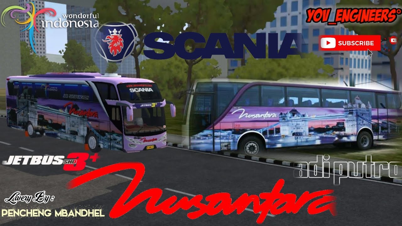 MABAR BUSSID SHARE & REVIEW LIVERY PO.NUSANTARA SHD [BY