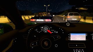 Porsche Taycan Turbo S Crash - City Car Driving | POV Fast Driving | Racing wheel gameplay screenshot 3