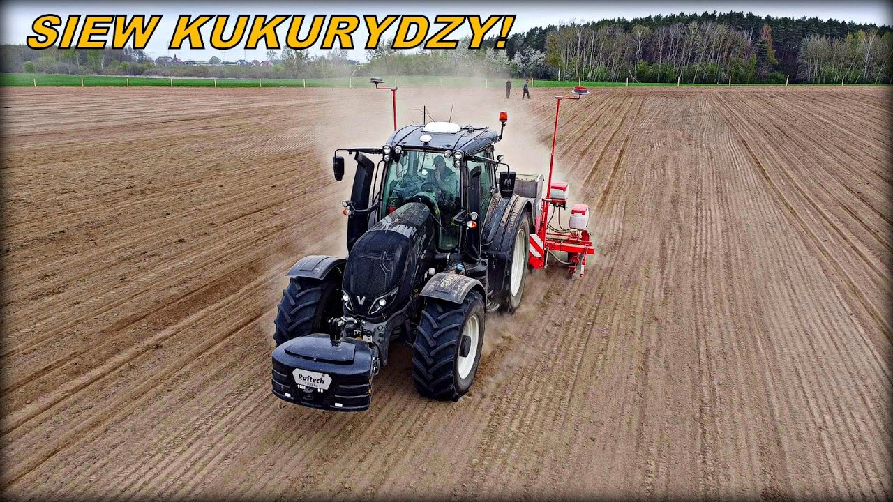 Siew Kukurydzy Pierwszy Raz W Historii Gospodarstwa - Czarna Valtra 250km & Gaspardo 6 Rzedów