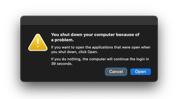 You Shut Down Your Computer Because Of A Problem On macOS