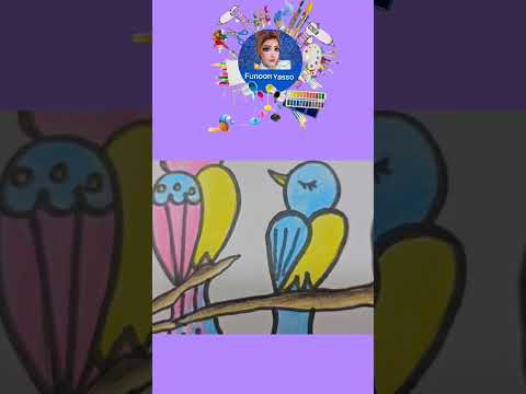 تعليم تلوين العصافير