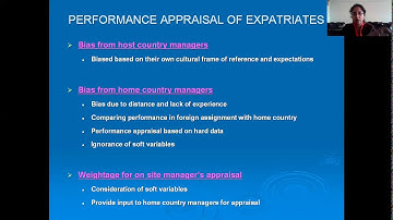 Module 6   part 5   performance appraisal of expatriates