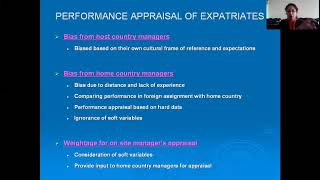 Information Module 6   part 5   performance appraisal of expatriates Guide