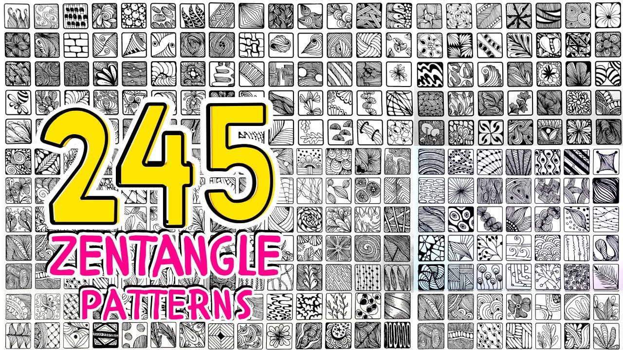 245 Calming Patterns to Relax, Focus, and Unwind | Zentangle Design ...