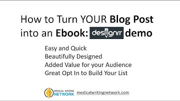 How to Turn a Blog Post into an Ebook - Designrr demo