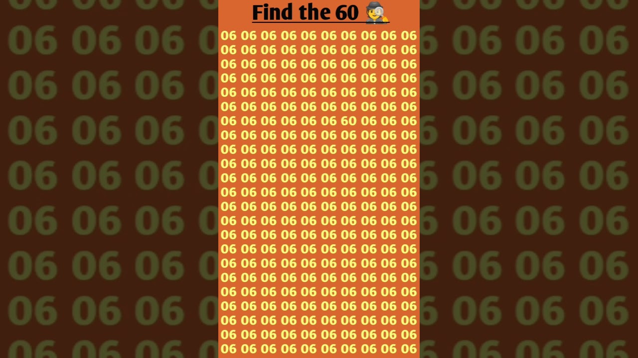 Find 60 🧠👁 