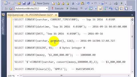 SQL Server CONVERT() Function