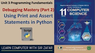 Debugging via print or assert statement | HSSC Part - I Computer Science | Federal Board Islamabad