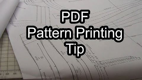 PDF Pattern Printing Tip