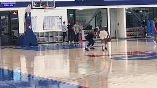 James Harden, Tyrese Maxey and De’Anthony Melton playing 1-on-1 after Sixers practice today