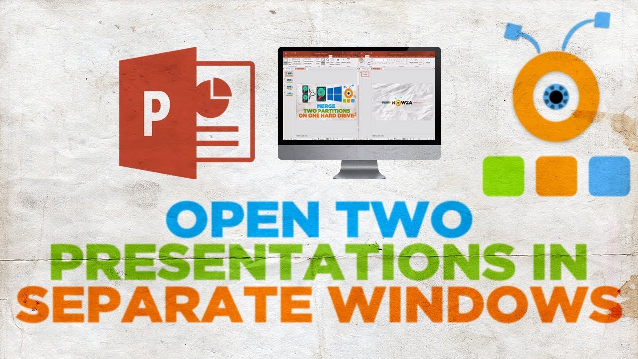 how to open two powerpoint presentations in separate windows