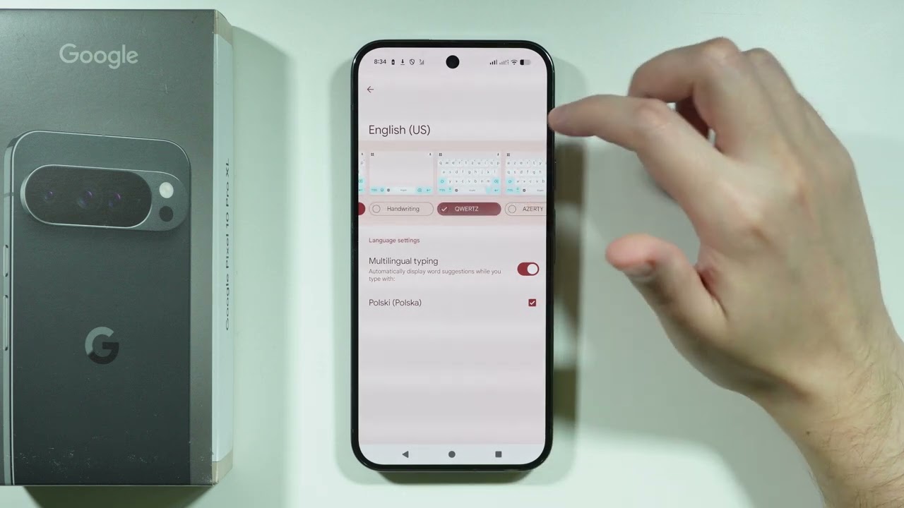 Google Pixel 10 Pro XL: как изменить раскладку клавиатуры
