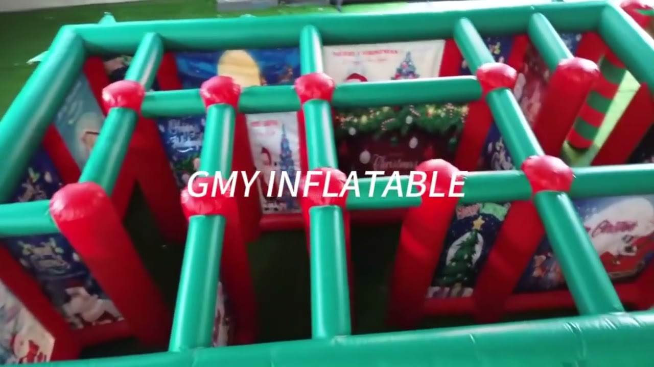Christmas Inflatable Maze Custom Holiday Satan Maze Castle Inflatable GMY Inflatables