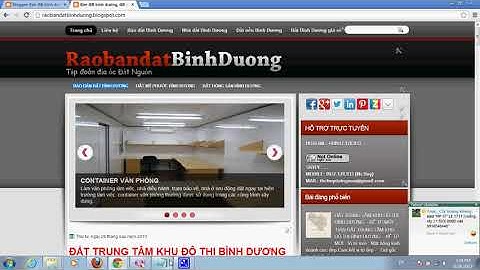 Hướng dẫn post và edit menu top blogspot