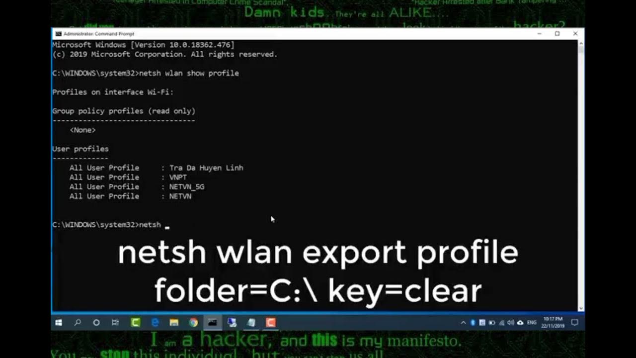 How to hack wifi Password On Window laptop using CMD - YouTube