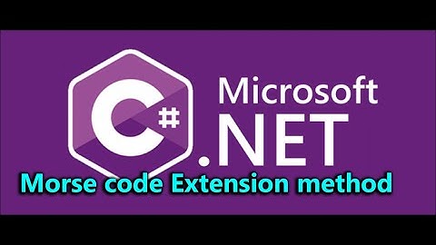 Translating words to Morse Code in C# using custom dictionary and extension method