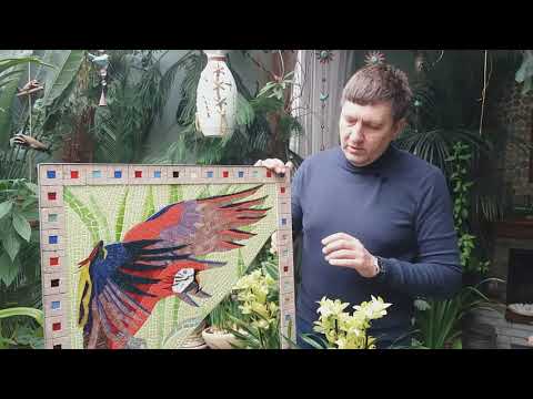 "Райская птица"! Стих М. Назарычева. Новая работа Оли Васильевой! Мозаика, ручная работа, красота!