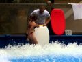 indoor body surfing wipeout and rolled