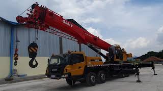 crane sany 55 ton baru. uji coba // unboxing