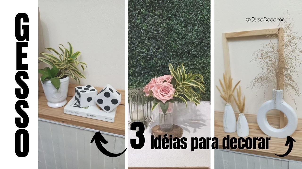 Idéias de decoração para fazer com gesso #diy #gessodecorativo #decoração #dicasdecoracao