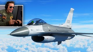 FLYING THE F16 FIGHTING FALCON (Most Agile Fighter Jet)  Microsoft Flight Simulator