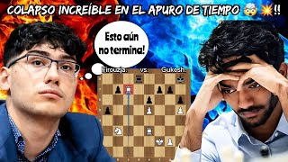 COLAPSO INCREÍBLE EN EL APURO DE TIEMPO!! | Firouzja vs. Gukesh | (Torneo de Candidatos ronda 7).