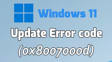 How to fix Update Error Code: (0x8007000d) on Windows 11