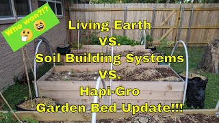 Garden Bed Update: Living Earth vs. Soil Building Systems vs. Hapi-Gro