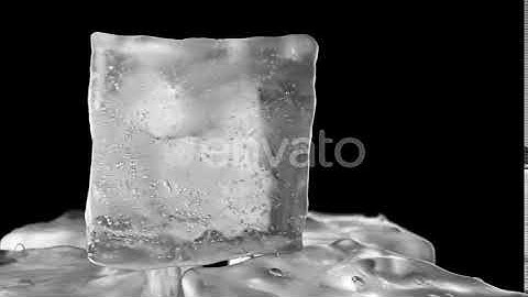 Ice Cubes on a Black Isolated Background | Motion Graphics - Envato elements