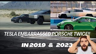 Tesla Cybertruck vs Porsche 911 - DRAG RACE in 2019 & 2023 #cybertruck #porsche911 #dragrace