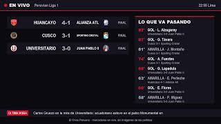 LIGA 1 EN VIVO 🔴 TODOS los marcadores | Universitario vs Juan Pablo II, Cusco FC vs Cristal y más