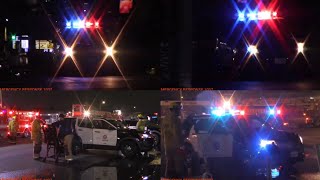 LAPD UNITS RESPONDING CODE 3 / BACKUP ON A CODE 37 VEHICLE TC INVOLVED