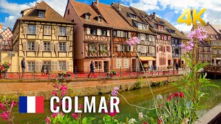 Colmar France, romantic flower town, an incredible city of art, history and heritage, Colmar 4K