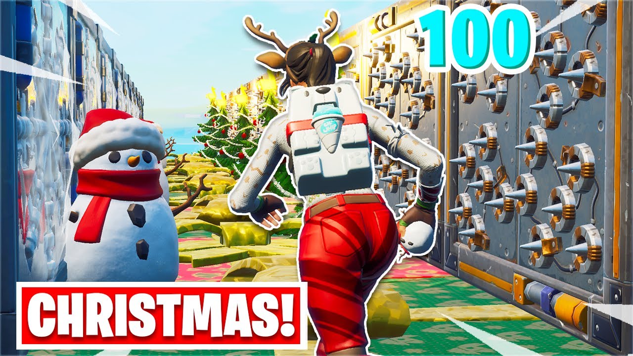 Christmas Deathrun Fortnite I Played A 100 Level Christmas Deathrun Fun Fortnite Creative Youtube