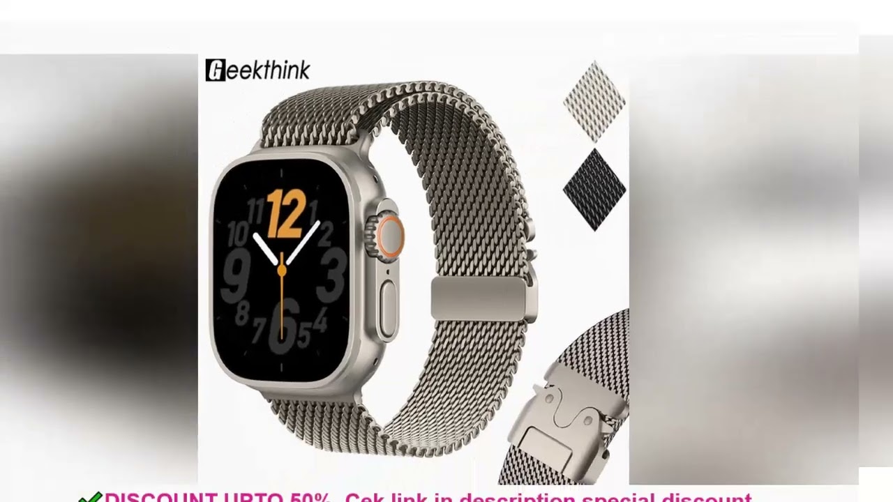 Titanium Band for Apple Watch Ultra 3/2 49mm IWatch Series 11 10 9 8 7 6 Natural Titanium Milanese L