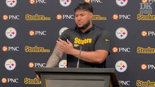 Troy Fautanu, Steelers, on the importance of versatility on offensive line