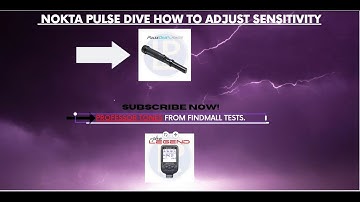 Nokta | Makro Pulse Dive. How to adjust the sensitivity.