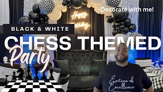 50th Chess Themed Birthday Party Setup | Decorate With Me | Timelapse | EOE Designs
