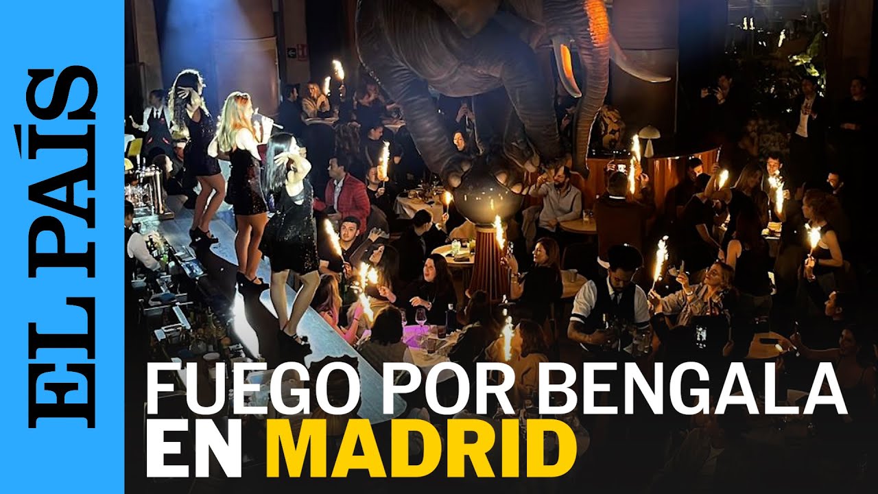 INCENDIO en un restaurante de MADRID por una bengala días después de la tragedia en SUIZA | EL PAÍS