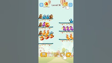 Bird Sort Color Puzzle Game | Level 16 #shorts #games
