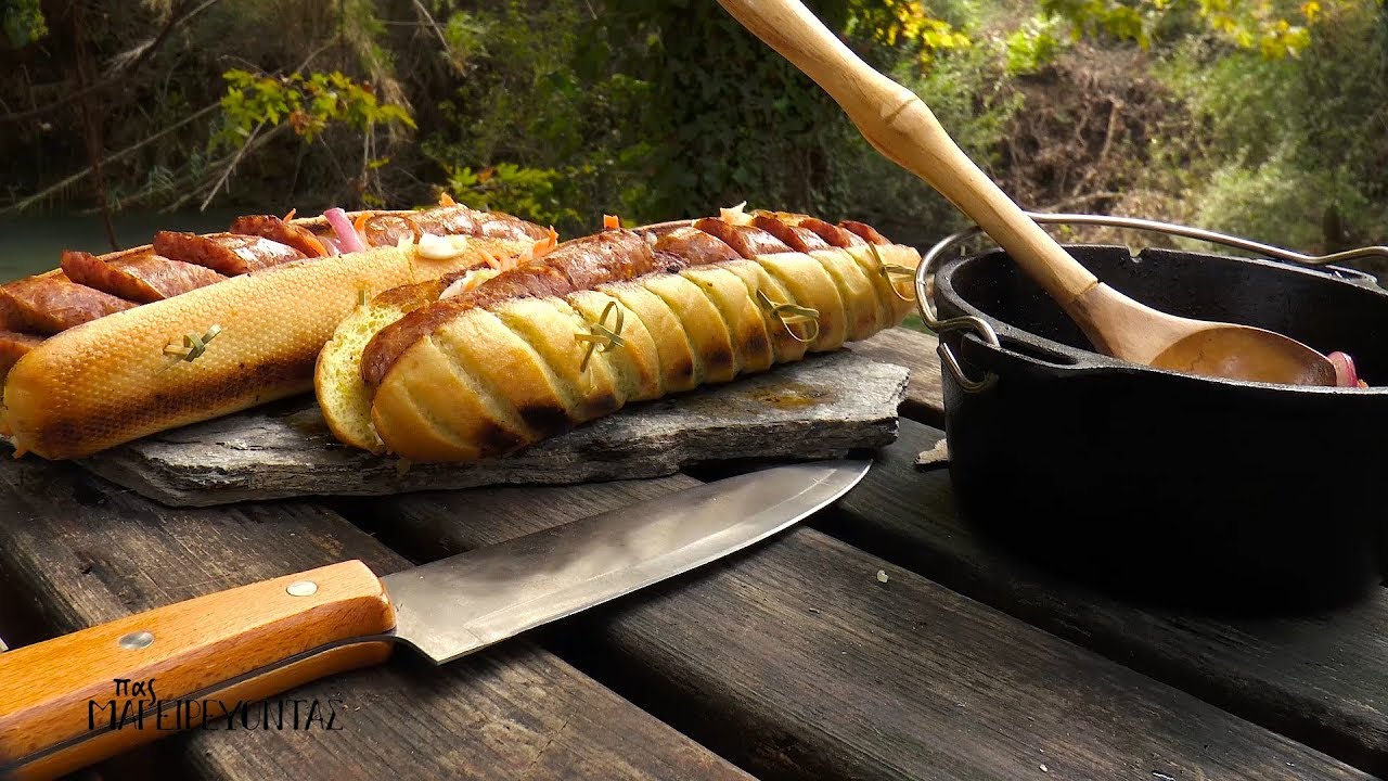 Πας μαγειρεύοντας - hot dog με χωριάτικο λουκάνικο