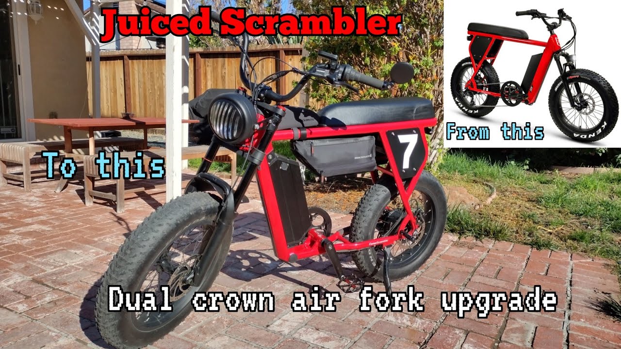 Dual Crown Air Fork Upgrade Parts Links Juiced Scrambler Ebike